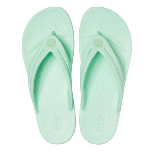 Crocs Mint Green Crocband Flip Flops - Picture 3 of 11